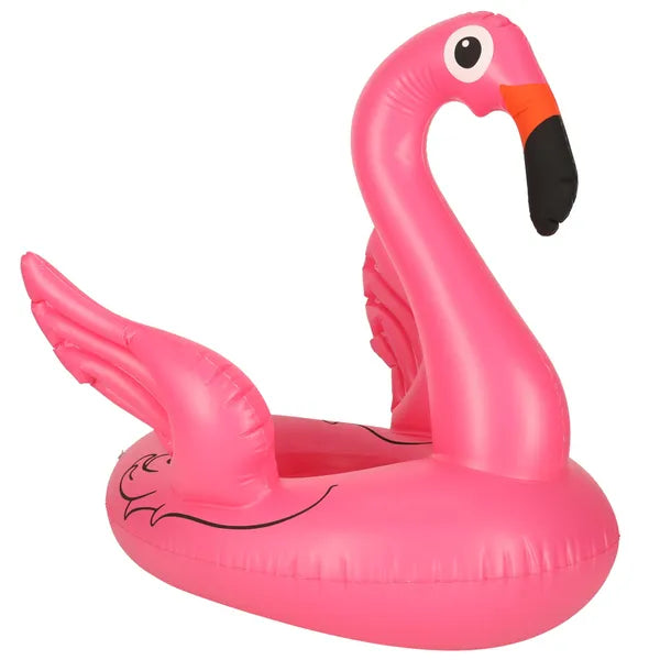 Felfújható flamingó úszógumi ülőkés babáknak, 1–3 év, 15 kg-ig