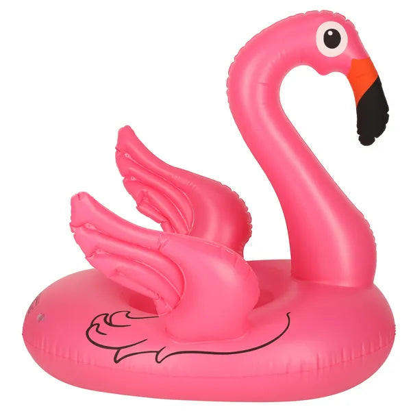 Felfújható flamingó úszógumi ülőkés babáknak, 1–3 év, 15 kg-ig