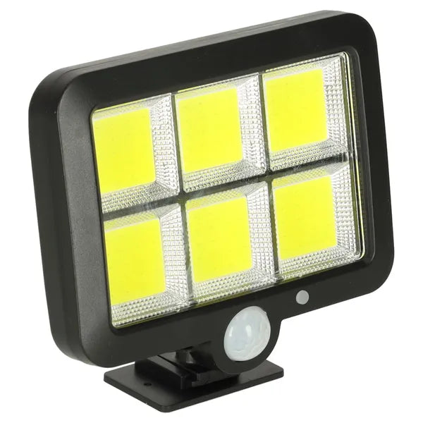 Napelemes külső LED lámpa 120 LED, IP65, mozgás- és alkonyérzékelővel