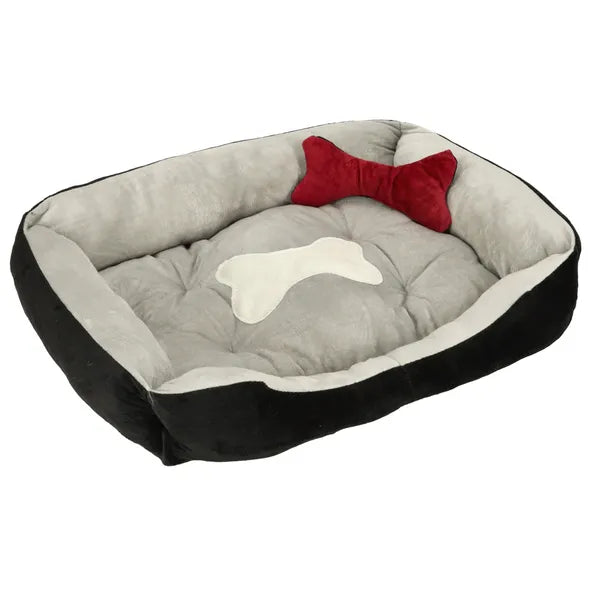 Kutya-macska fekhely 60×45×15 cm, fekete-szürke, csúszásgátló