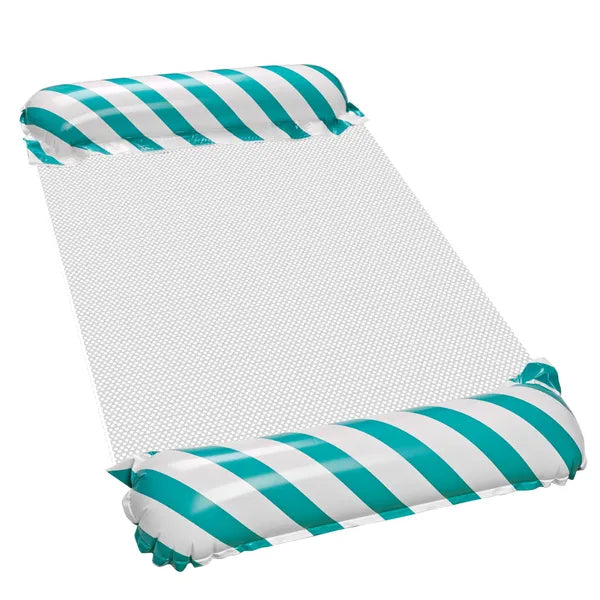 Kék-fehér felfújható vízi hintaágy matrac 110×70 cm, 70 kg teherbírás