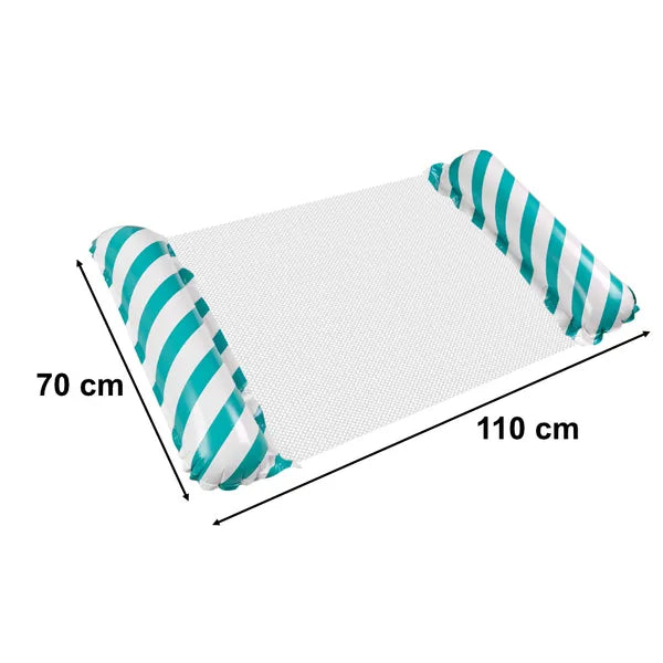 Kék-fehér felfújható vízi hintaágy matrac 110×70 cm, 70 kg teherbírás