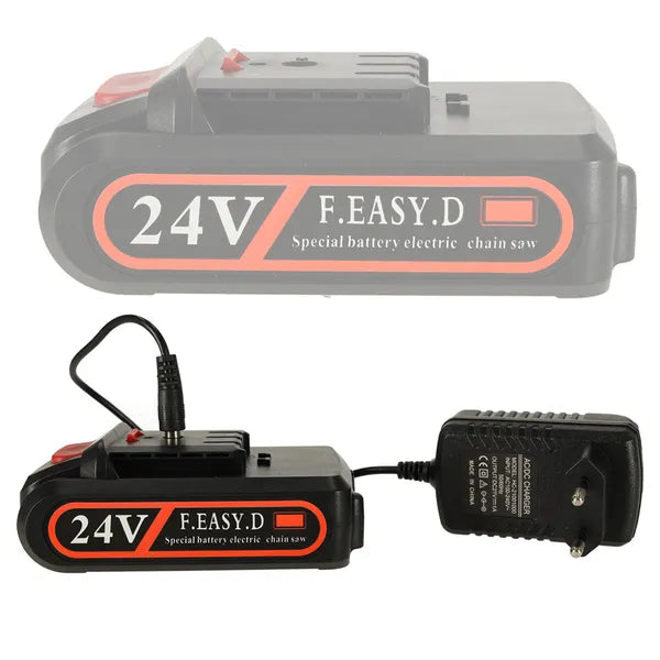 Mini akkumulátoros láncfűrész 21 V-os 3000 mAh, hordkofferral