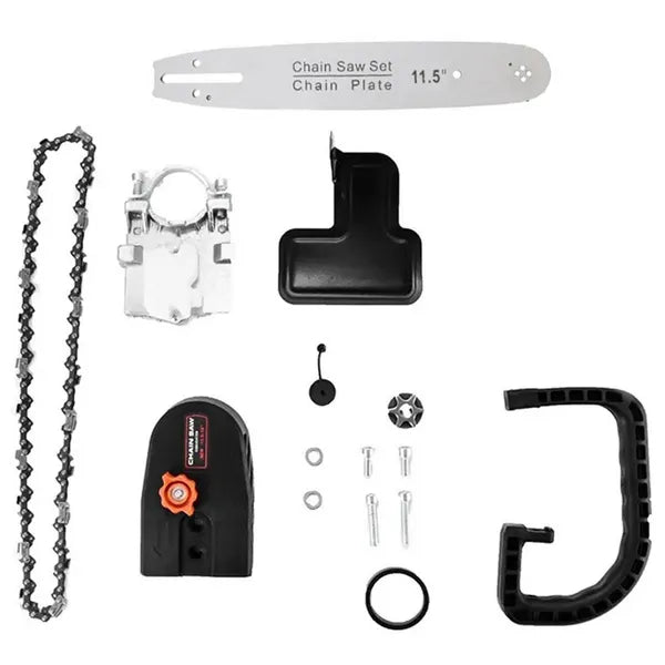 Láncfűrész adapter sarokcsiszolóhoz, 39,5 cm, 3/8'' lánc, ABS/acél