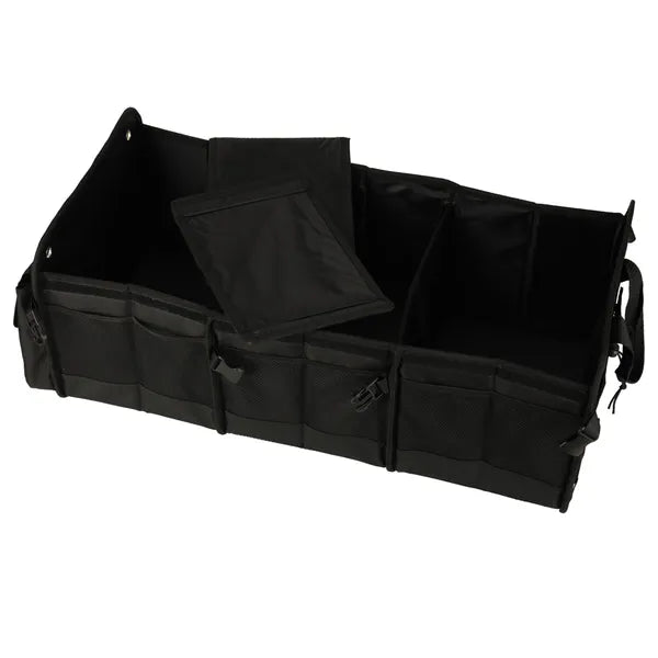 Autós csomagtartó rendező 100 l, hűtő táskával, 75×37×32 cm, fekete