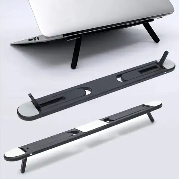 Összecsukható fehér műanyag laptopállvány, 2 szintes dőlésszög, 22 cm
