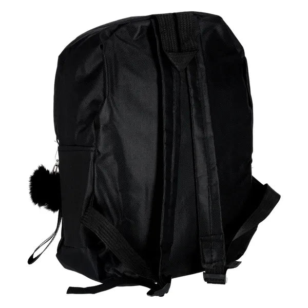 Egyrekeszes fekete iskolai hátizsák A4 mérethez, 9 l, 35 cm