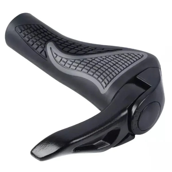 Ergonomikus kerékpár kormánymarkolat alumínium szarvval, 22 mm, fekete