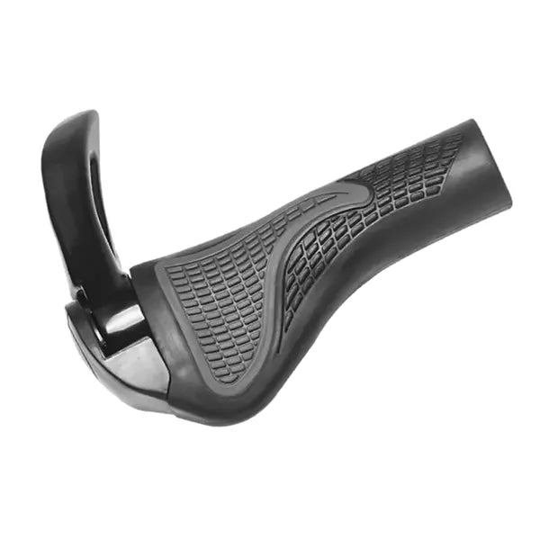Ergonomikus kerékpár kormánymarkolat alumínium szarvval, 22 mm, fekete
