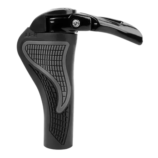 Ergonomikus kerékpár kormánymarkolat alumínium szarvval, 22 mm, fekete