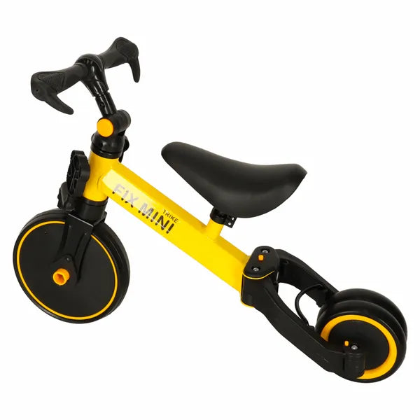 3 az 1-ben futóbicikli Trike Fix Mini, sárga, 18 hó-4 év, 30 kg