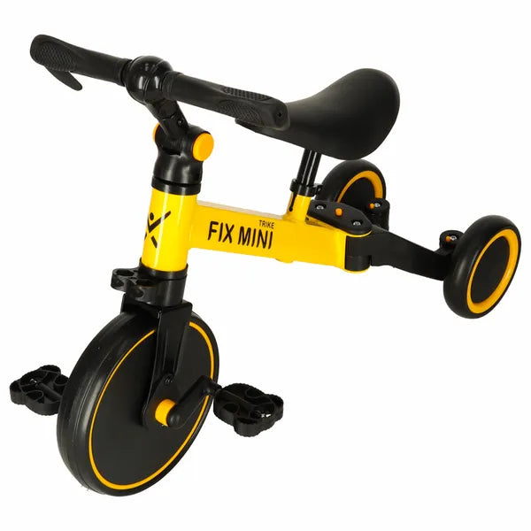 3 az 1-ben futóbicikli Trike Fix Mini, sárga, 18 hó-4 év, 30 kg