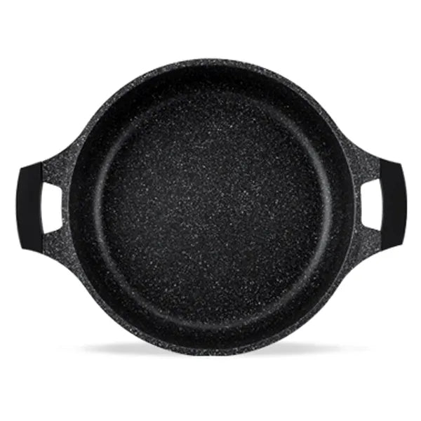 Öntött alumínium lábas fedővel, 36 cm, tapadásmentes, indukciós