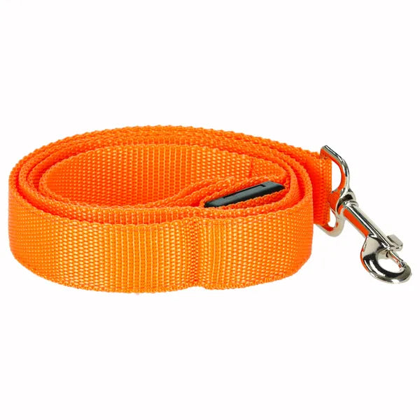 Narancssárga LED világító kutya-macska póráz, 120 cm