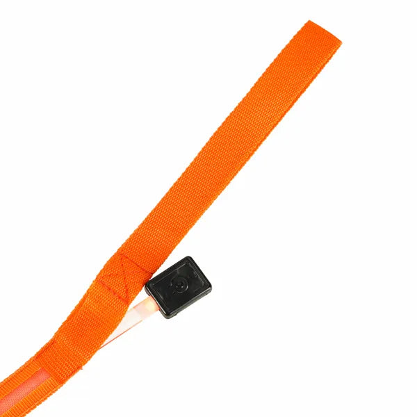Narancssárga LED világító kutya-macska póráz, 120 cm