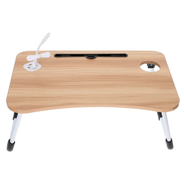 Összecsukható ágyasztal laptophoz USB panellel, MDF lap, 60×40 cm