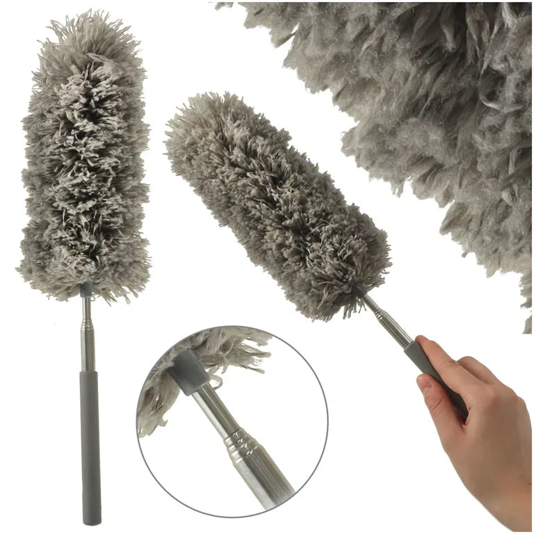 Teleszkópos Seprű Porszívó Ecset, Szürke Színben - 19 cm-től 83 cm-ig Kiterjeszthető