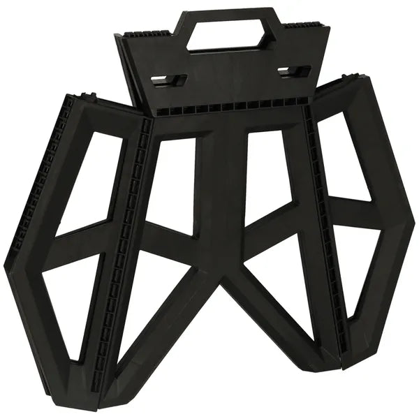 Összecsukható kemping ülőke, hordozható műanyag, 40 cm, fekete