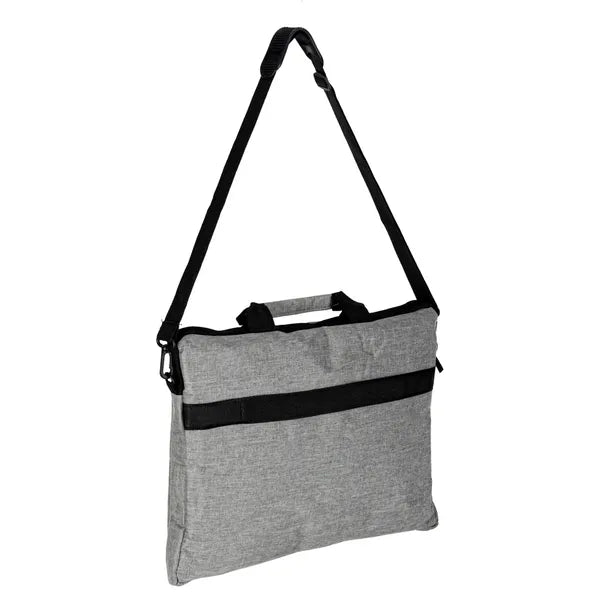 15,6" szürke laptop táska Oxford anyagból, vállpánttal, 40×30 cm