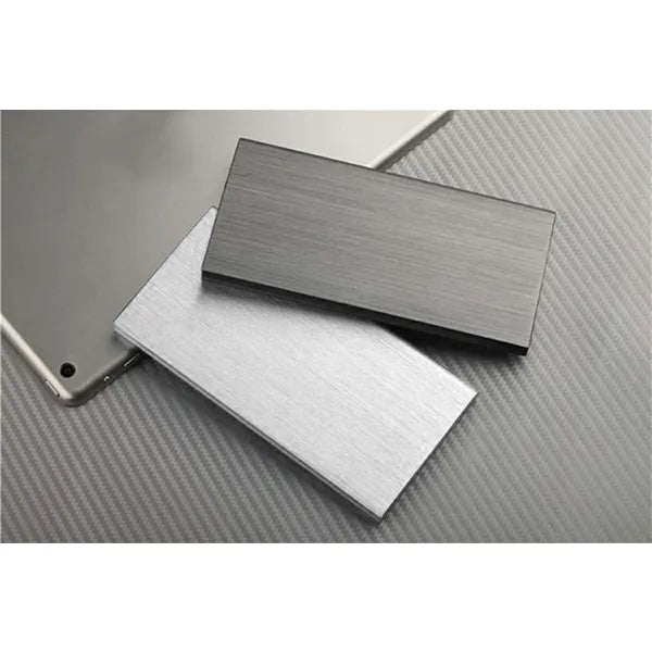 Slim alumínium power bank 20000mAh, 2×USB, LED, fekete