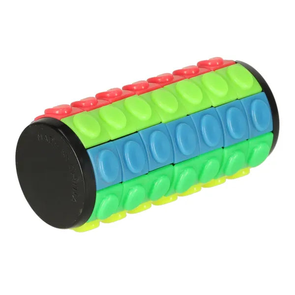 Forgatható logikai henger kirakó, 7 sor, 3,5×8,5 cm, műanyag