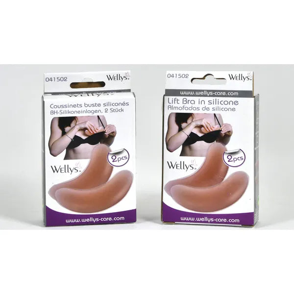 Szilikon push-up melltartó betétpár, bőrszínű, 1 kosárméret növelés