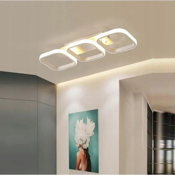 Modern energiatakarékos mennyezeti ívelt LED lámpa, 33 W, 23,5 cm x 10 cm x 4 cm, fehér