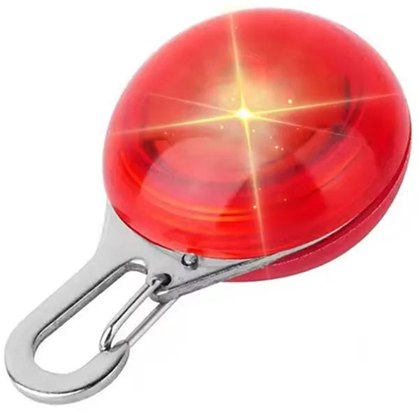 Piros LED világító függő nyakörvre kutyáknak, 3 mód, 5 cm