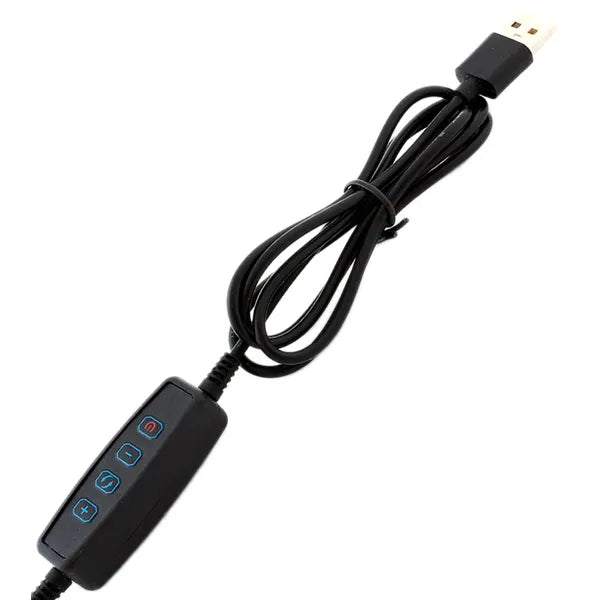 USB-s LED asztali lámpa csipesszel, 20 LED, 3 fényerő, fekete