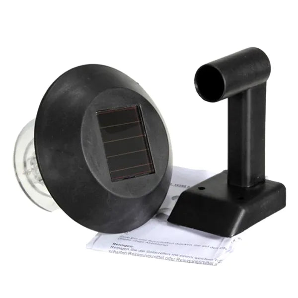 Napenergiás LED fali kerti lámpa, hideg fehér, 12 cm, fekete