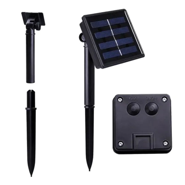 Napelemes kültéri girland 20 RGB LED, 4,85 m, IP44
