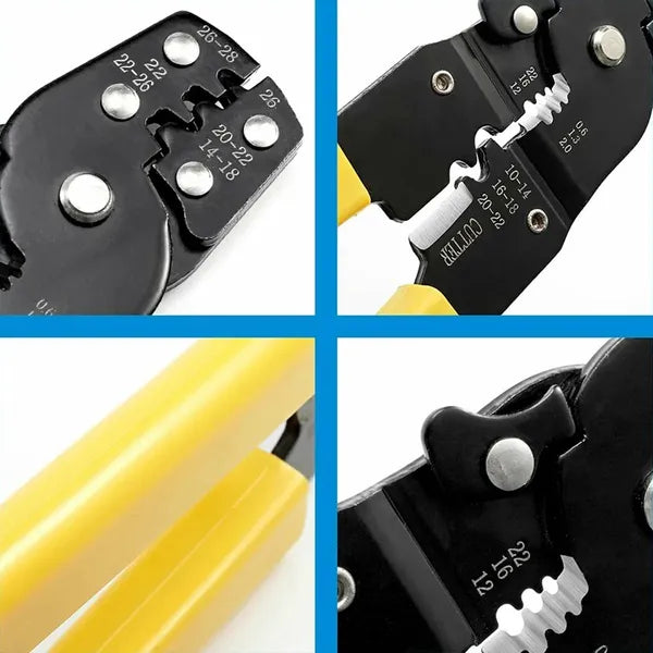 ZK4A krimpelő fogó, szigetelt/nem szigetelt csatlakozókhoz, 10–28 AWG, vágóval