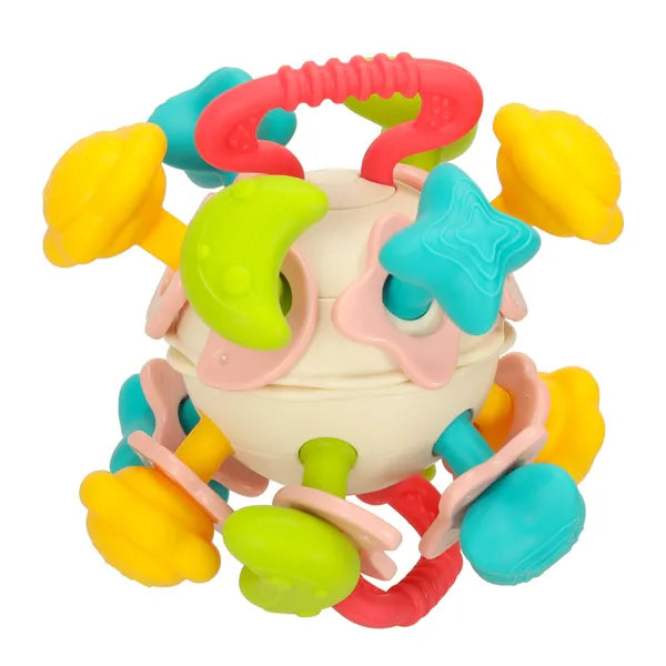 Bibi-Inn baba érzékszervi labda szilikon rágókával, 0+, 10 cm