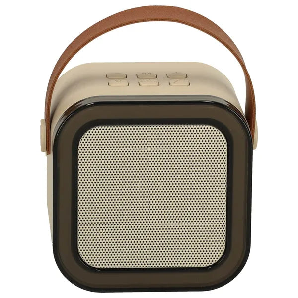 Karaoke szett 2 vez. mikrofonnal, hordozható Bluetooth RGB LED hangszóró, bézs