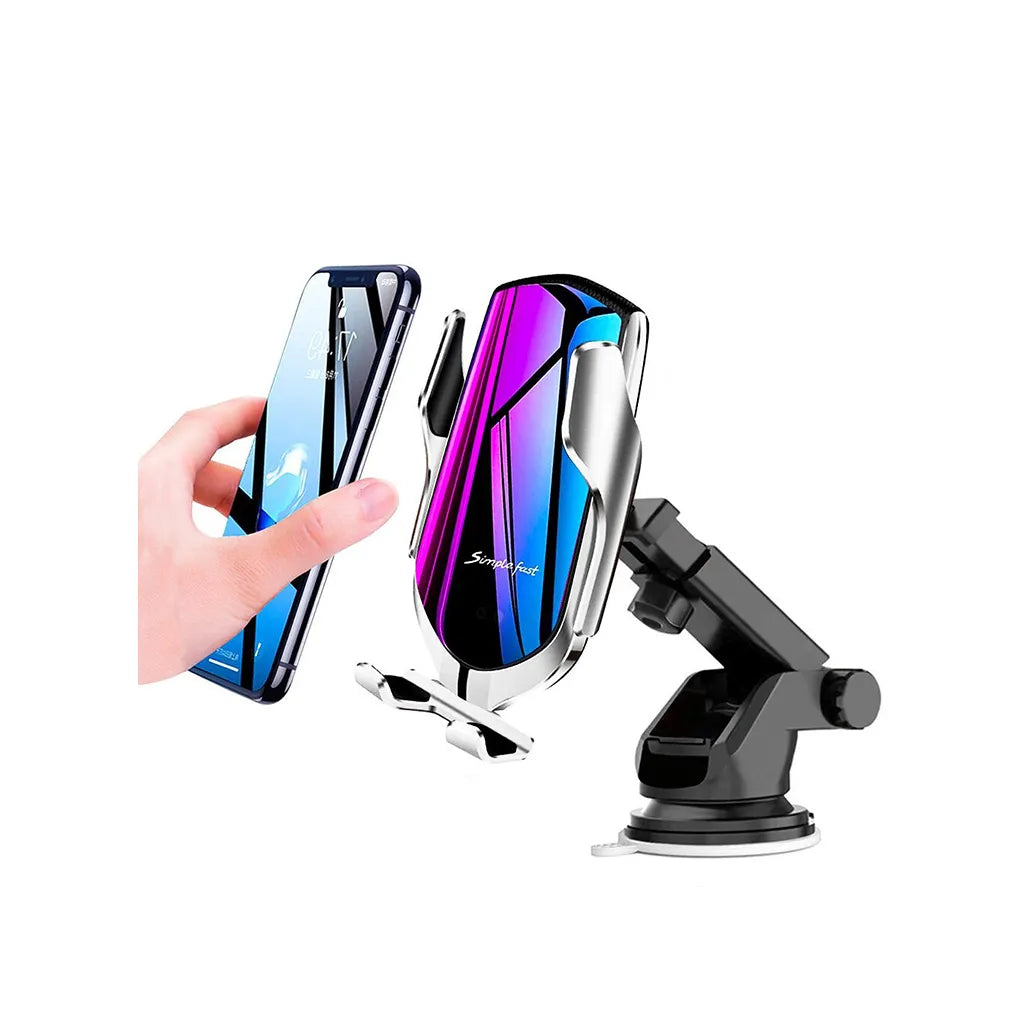 Telefontartó 10 W-os induktív töltővel, 3.0, 13cm x 11cm x 4cm, arany/ezüst szín