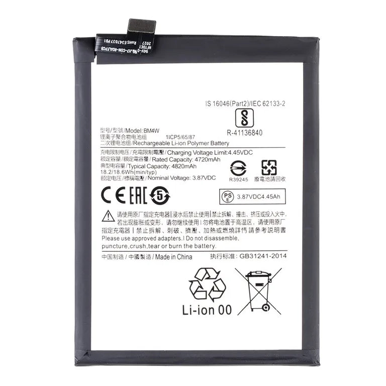 BM4W Xiaomi akkumulátor 4820mAh (OEM)