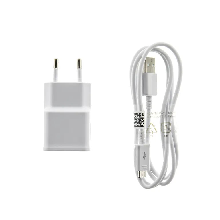 EP-TA50EWE + ECB-DU4AWE Samsung 8W-os utazási töltő + microUSB adatkábel fehér (OOB Bulk)