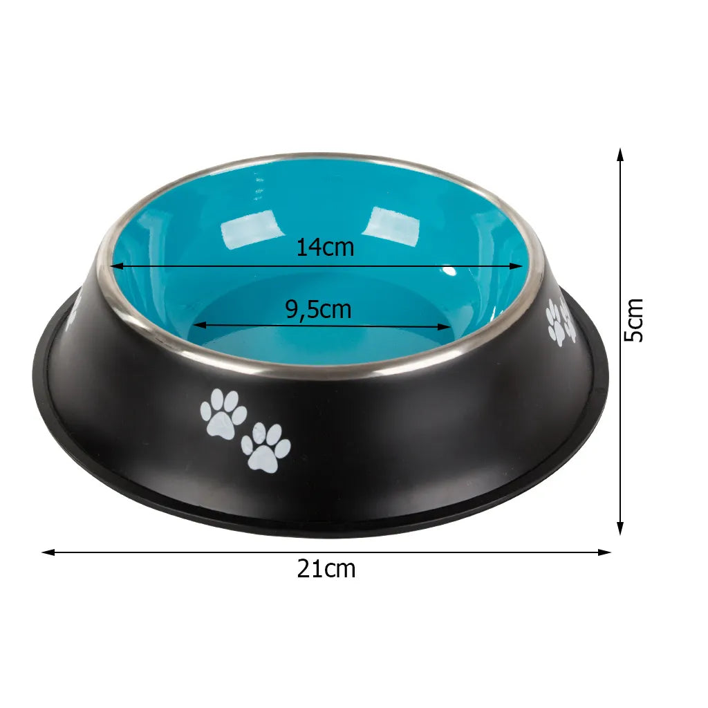 Fém Kutya Tál, 400ml, Csúszásgátlóval