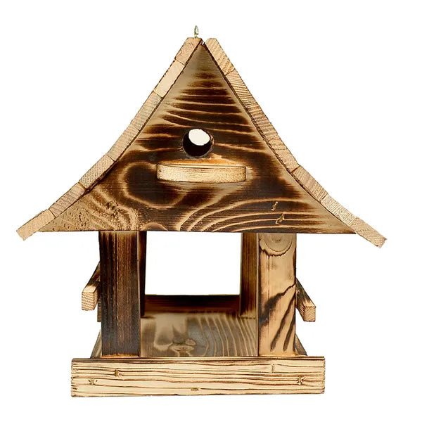 XXL lucfenyő madáretető akasztóval, opálva 30×25×26 cm