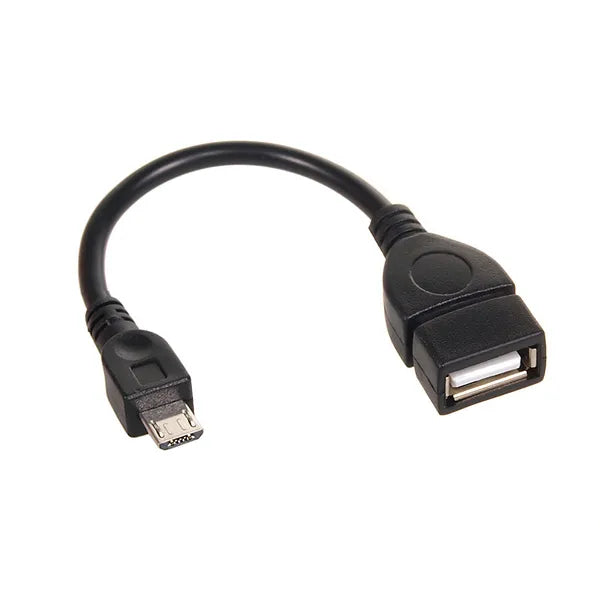 OTG adapter kábel USB-A anya–Micro USB B apa, 15 cm, USB 2.0