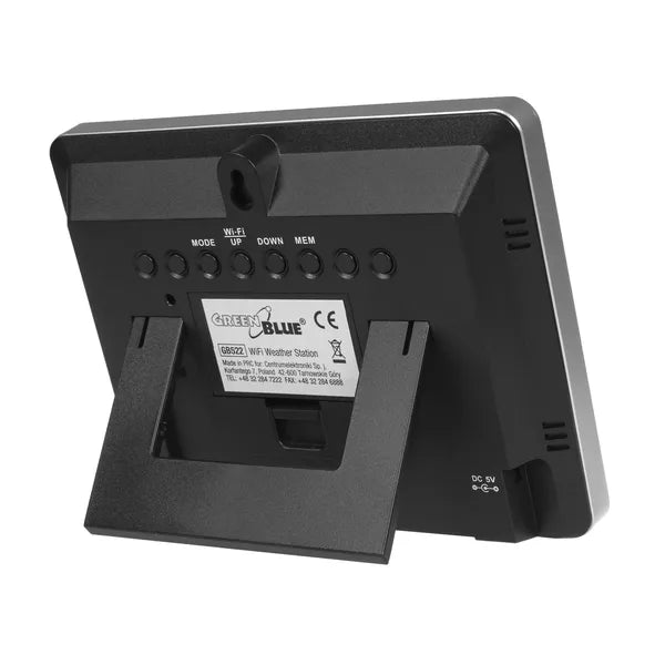 GreenBlue GB522 vezeték nélküli WiFi időjárás-állomás, színes kijelző, holdfázis