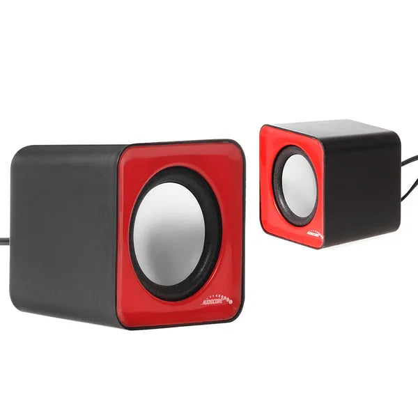 Audiocore AC870 R 6W USB sztereó PC hangszóró pár, piros-fekete