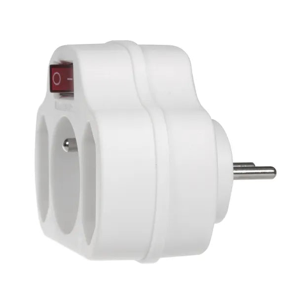 Hármas fali elosztó kapcsolóval, 16 A/3500 W, gyermekvédelemmel
