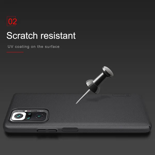 Nillkin Super Frosted fekete hátlap Xiaomi Redmi Note 10 Pro és Pro Max