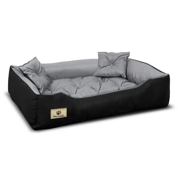 Vízlepergető szürke-fekete XL kutya-macska fekhely 115×95 cm (100×80 cm belső)