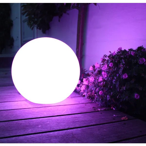 Szolár kerti gömb lámpa 15x15x48cm színes led ip44