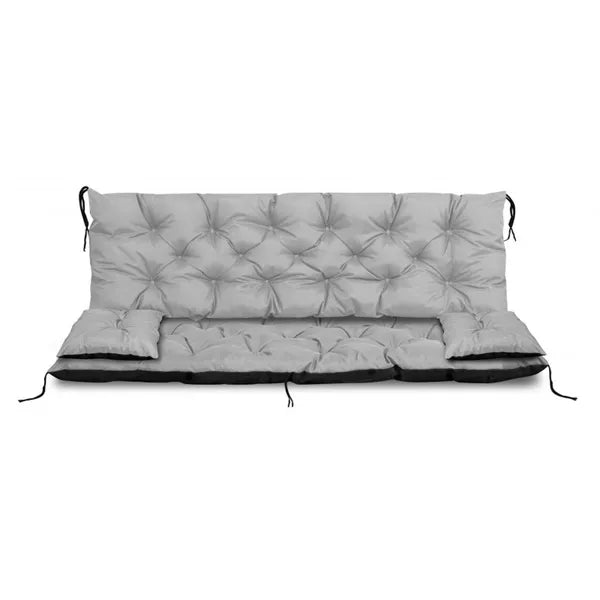 Vízlepergető kerti párna szett 150×60×50 cm + 2 db 42×42 cm, világosszürke