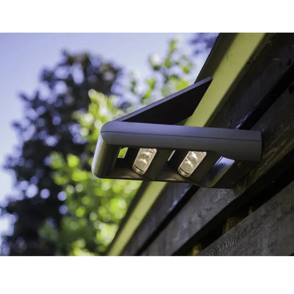 GreenBlue GB131 napelemes LED fali lámpa, 12 W, 2 állítható fej, IP44