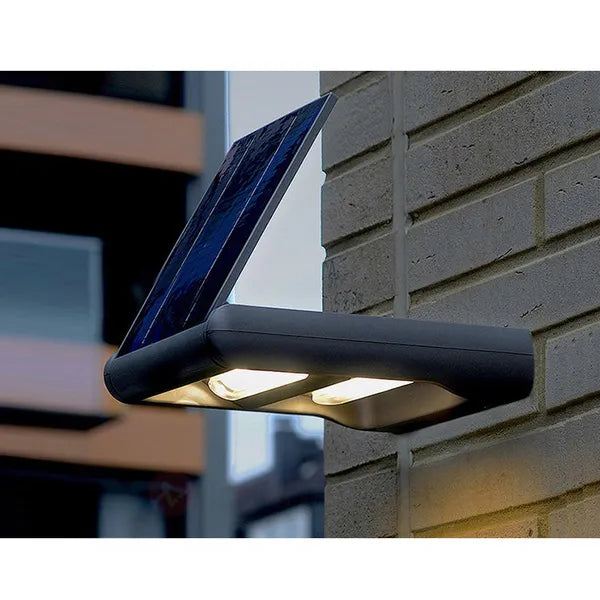 GreenBlue GB131 napelemes LED fali lámpa, 12 W, 2 állítható fej, IP44