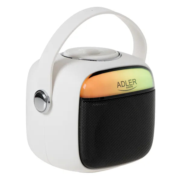 Adler AD 1199 W fehér karaoke hangszóró mikrofonnal, Bluetooth 5.1, 8 óra